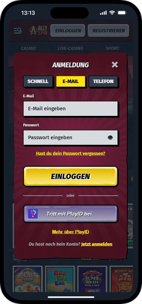 Allyspin Einloggen
