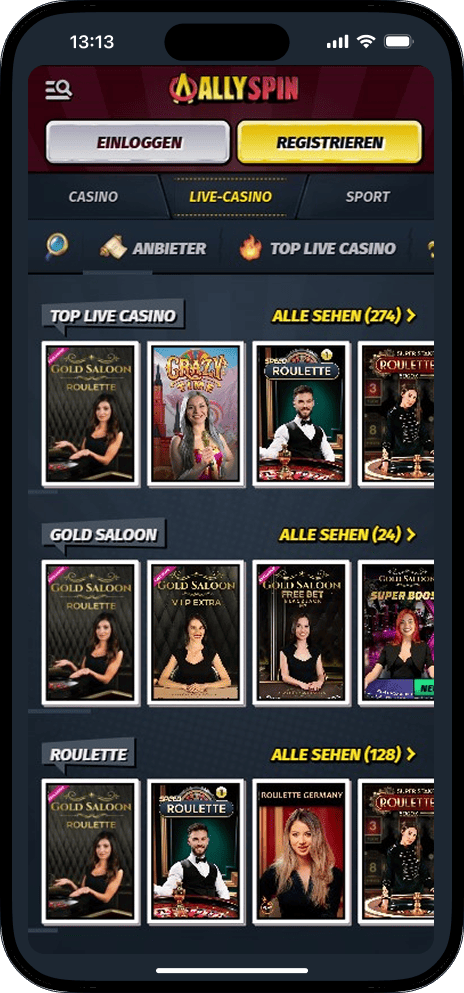 Allyspin Live-casino