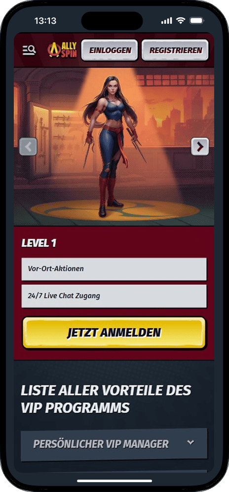 Allyspin VIP Programm Stufen