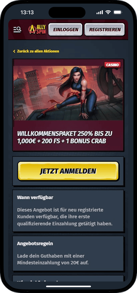 Allyspin Willkommenspaket